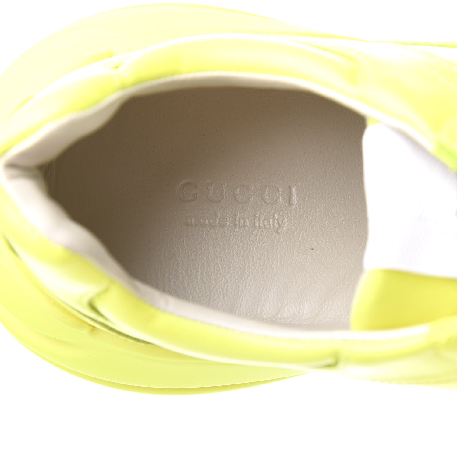 Gucci Calfskin Womens Rhyton Sneakers 41 Fluo Yellow 7 of 8