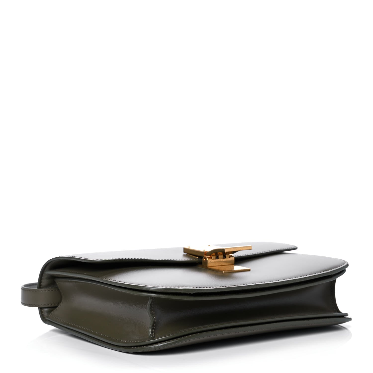Celine Box Calfskin Medium Classic Box Flap Bag Army Green 3 of 9