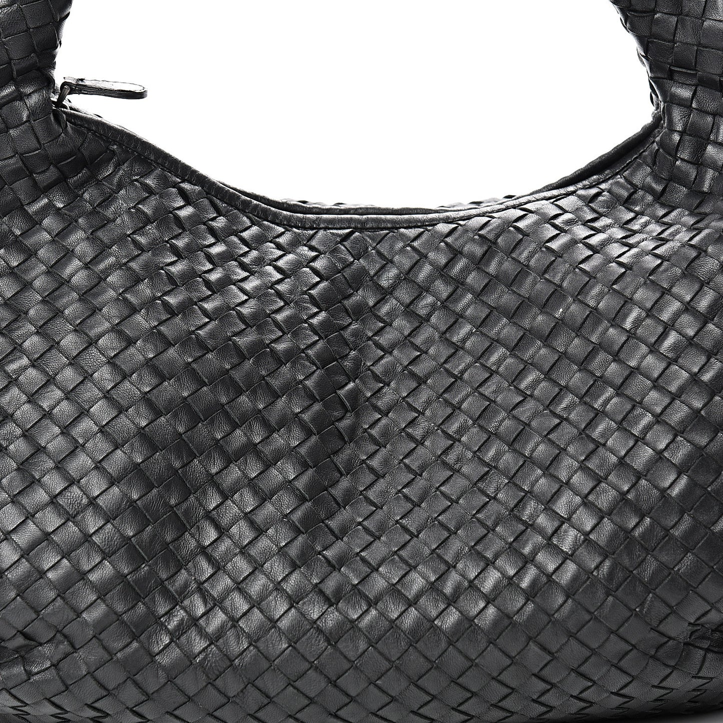 Nappa Intrecciato Large Belly Veneta Hobo Black