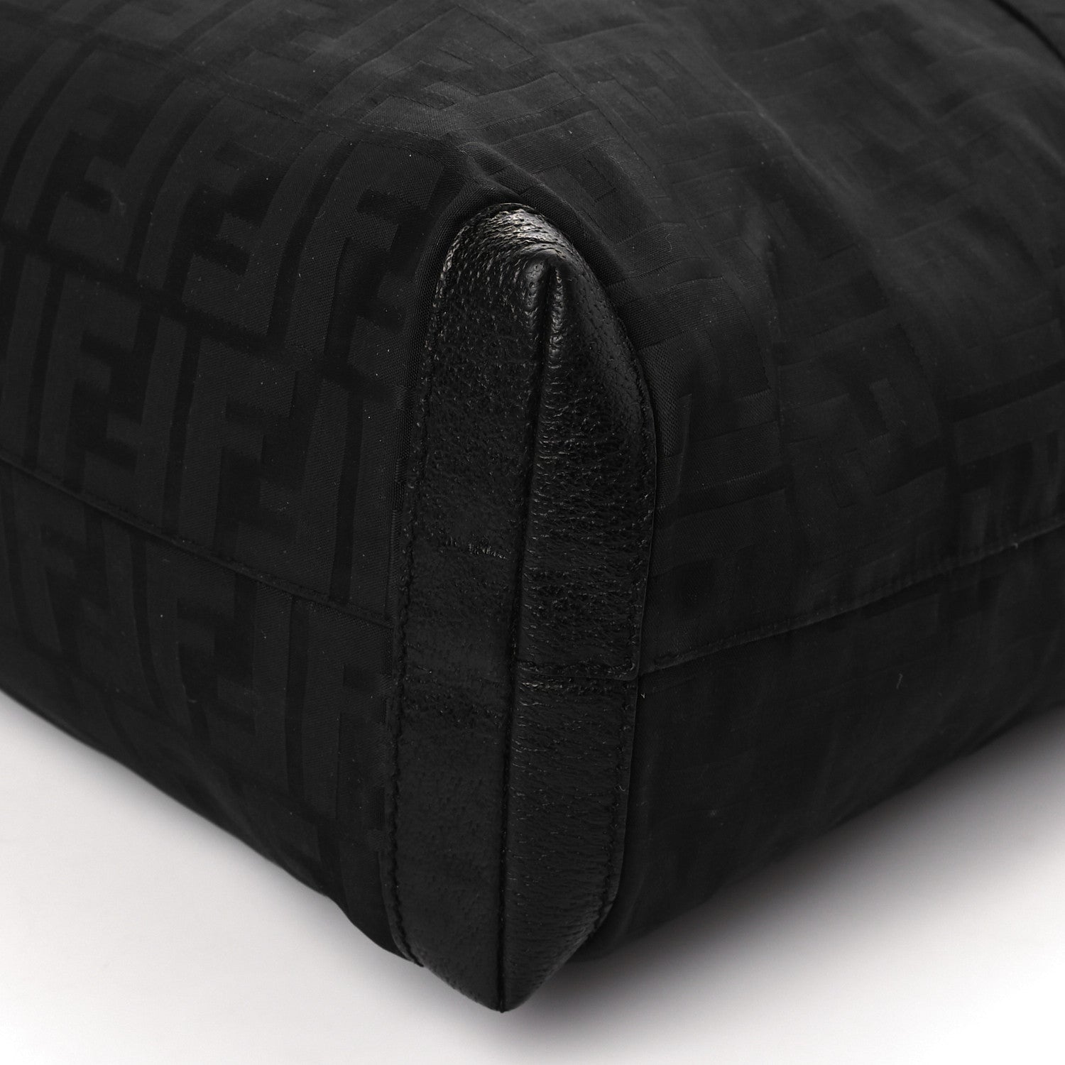 Fendi Zucca Cinghiale Zip Code Shopping Tote Black 7 of 9