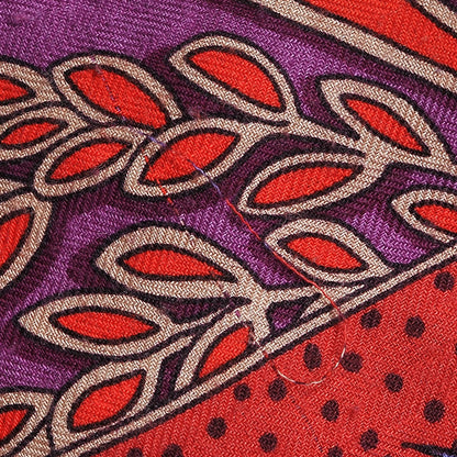 Hermes Cashmere Silk Zenobie Reine De Palmyre 140 Aubergine Bleu Dur Rouge 4 of 6