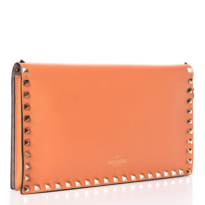 Valentino Garavani Nappa Rockstud Wristlet Clutch Melon Sorbet 3 of 9