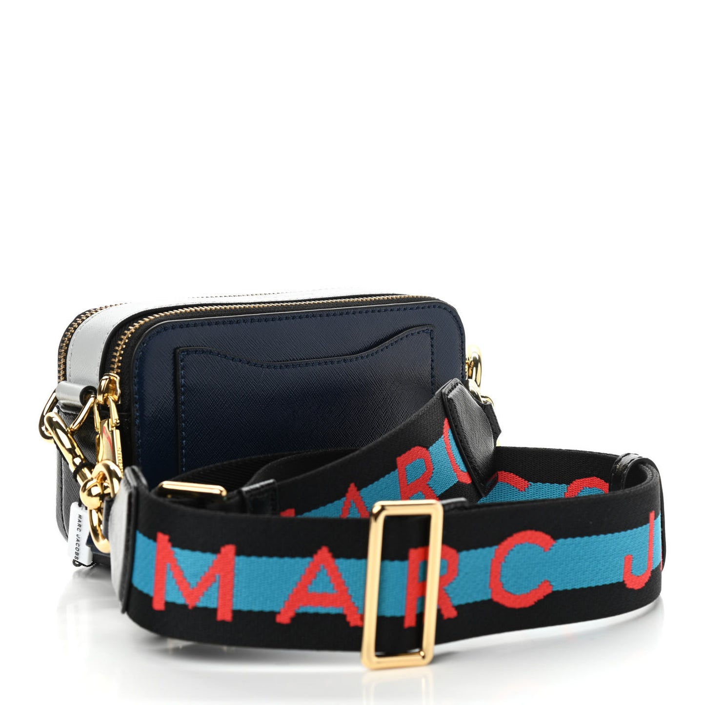 Saffiano Small Snapshot Camera Bag Blue Sea