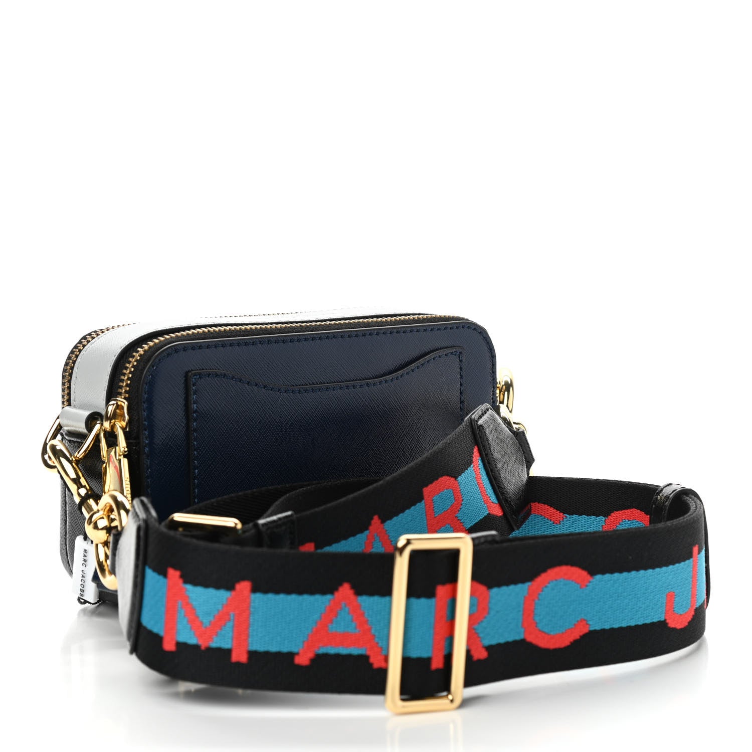 Marc Jacobs Saffiano Small Snapshot Camera Bag Blue Sea 3 of 11