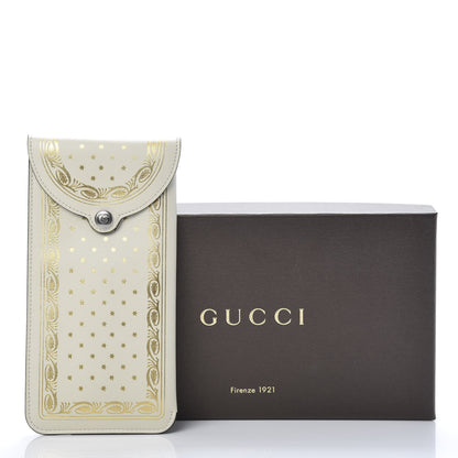 Gucci X SEGA Calfskin GUCCY Stars Sunglasses Case White Gold 7 of 7