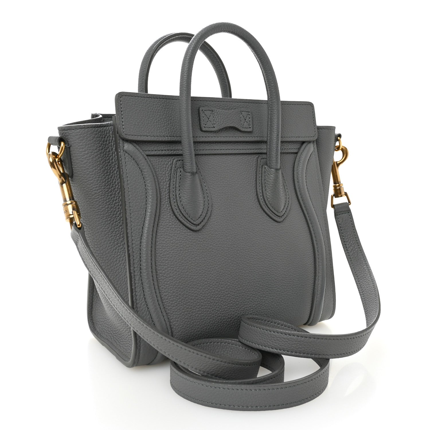 Celine Baby Drummed Calfskin Nano Luggage Kohl 3 of 10