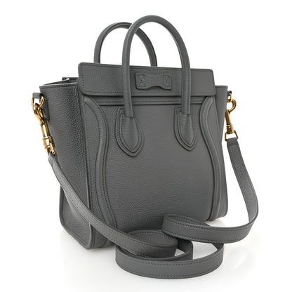 Celine Baby Drummed Calfskin Nano Luggage Kohl 3 of 10