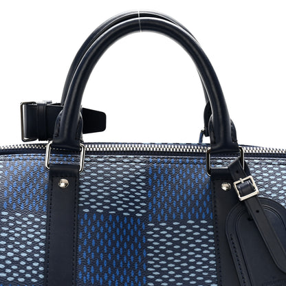 Louis Vuitton Damier Heritage Keepall Bandouliere 50 Blue 6 of 10