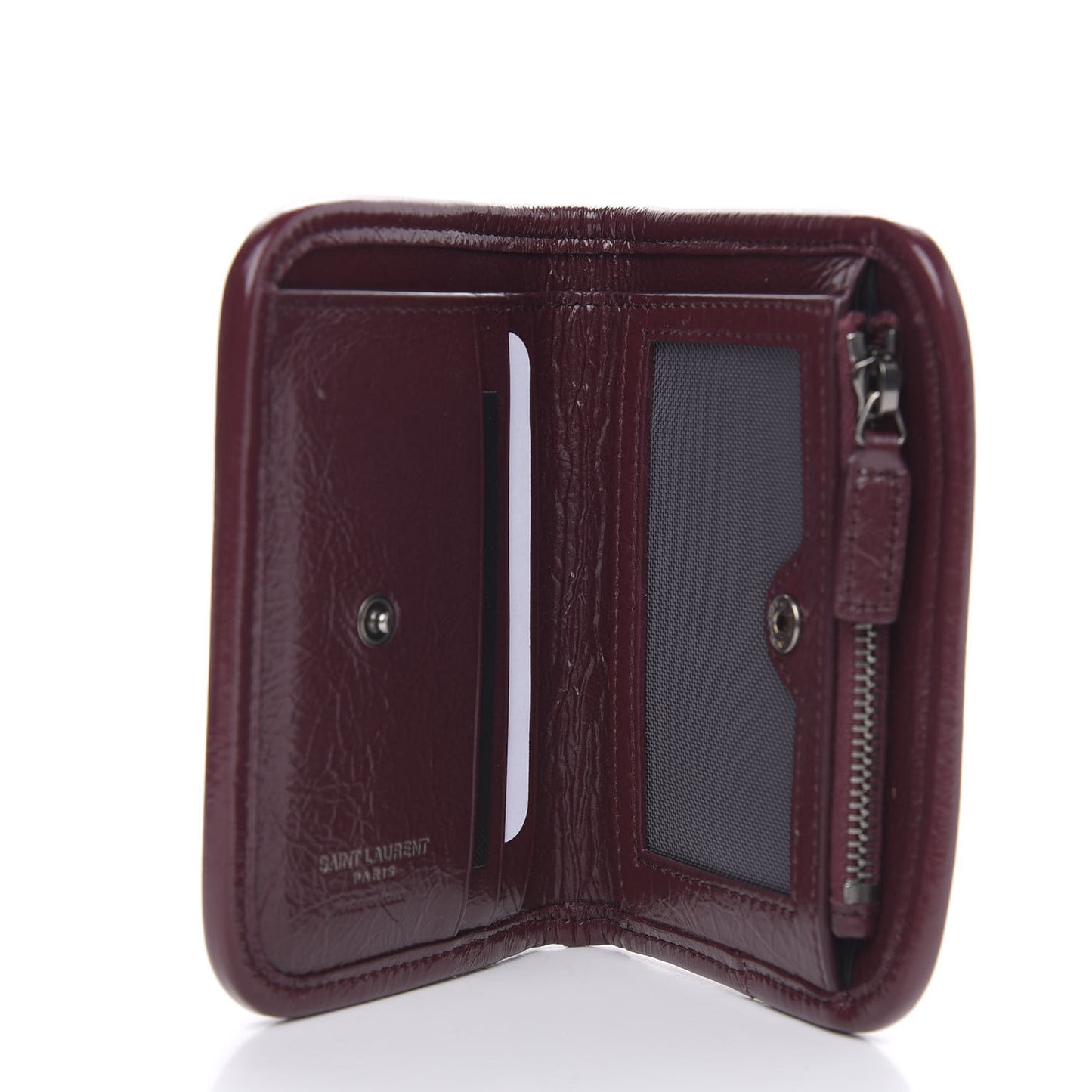 Crinkled Calfskin Matelasse Monogram Niki Card Holder Rouge Legion