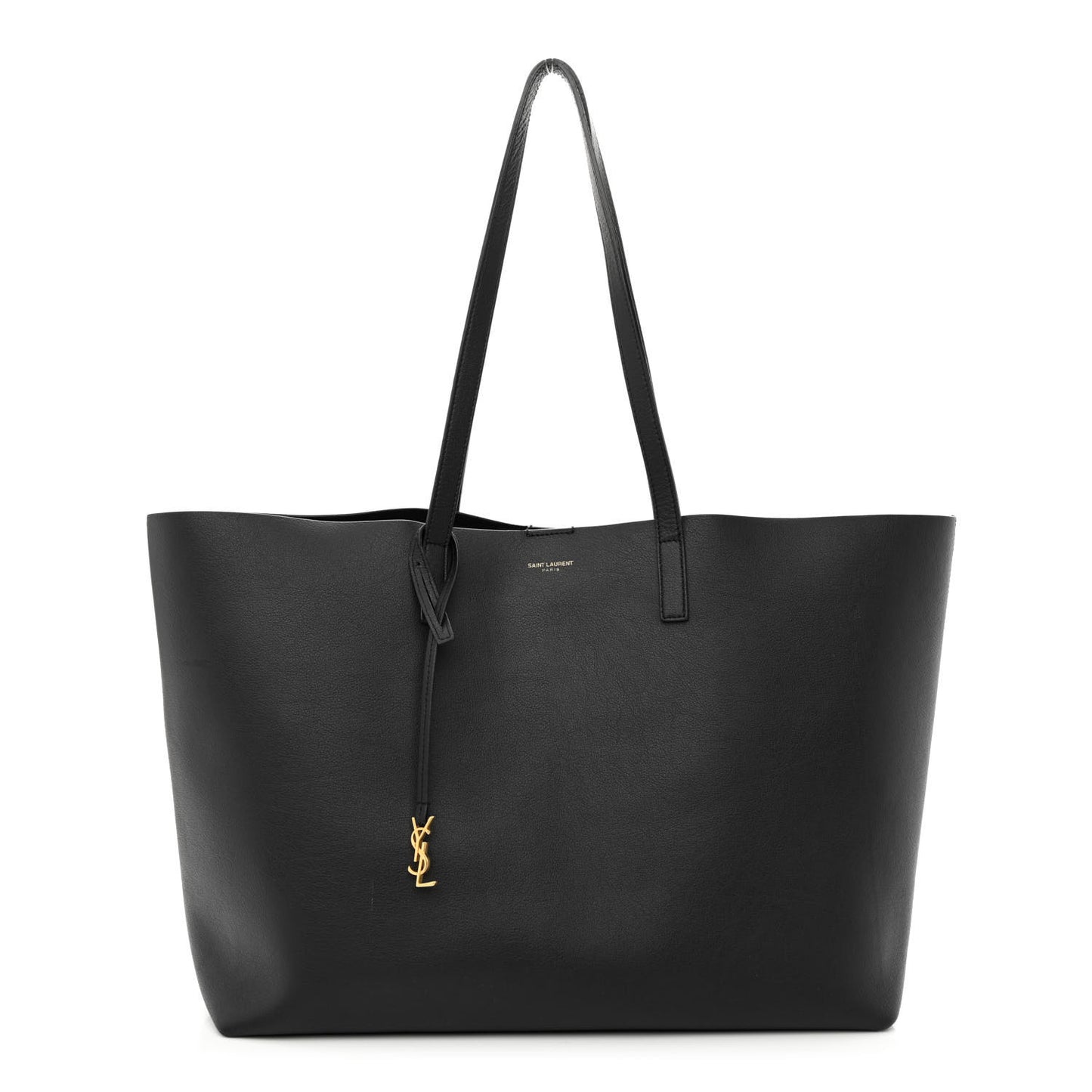 Calfskin Large Shopping Tote Black