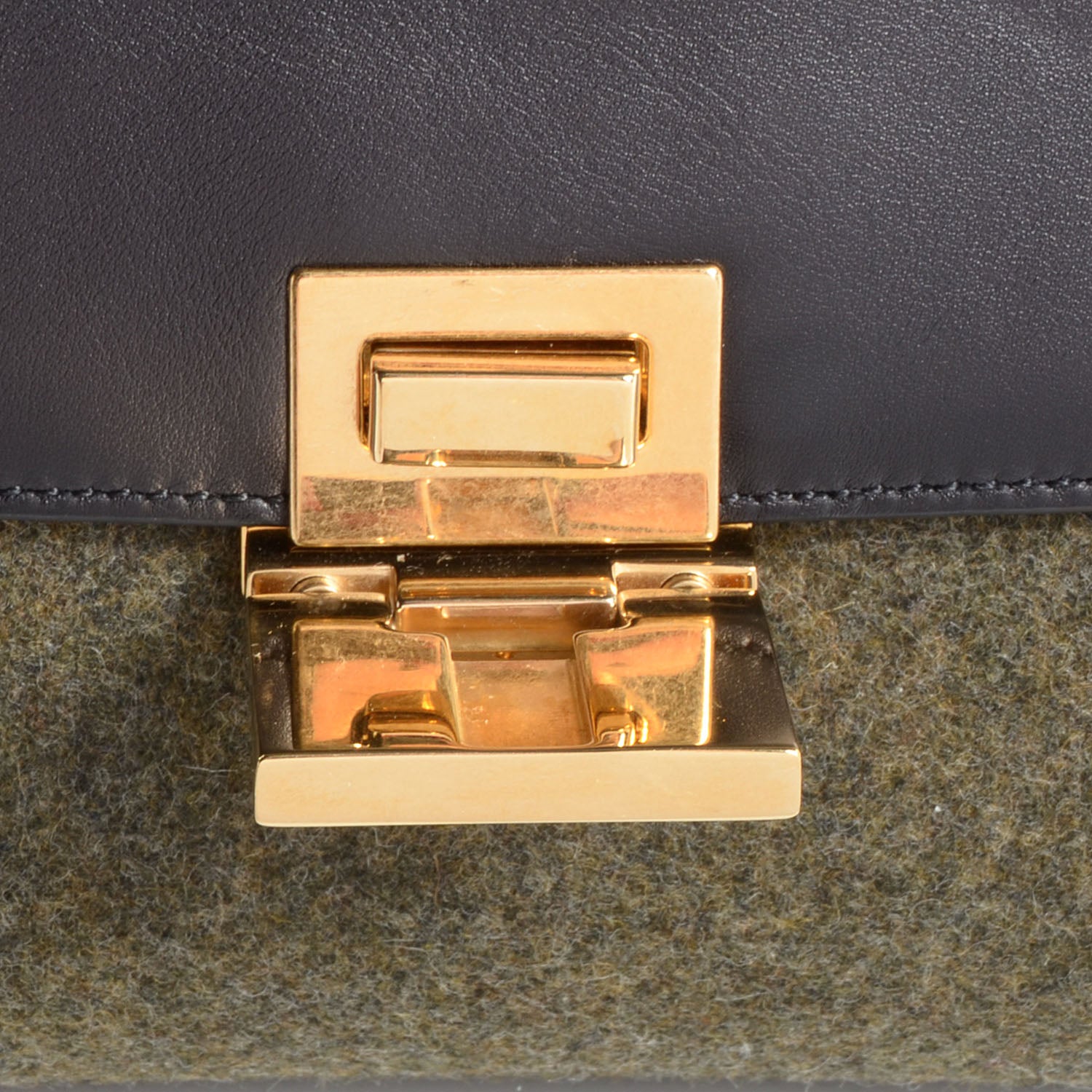 Celine Felt Leather Small Tri-Color Trapeze Grey Blue Black 10 of 10