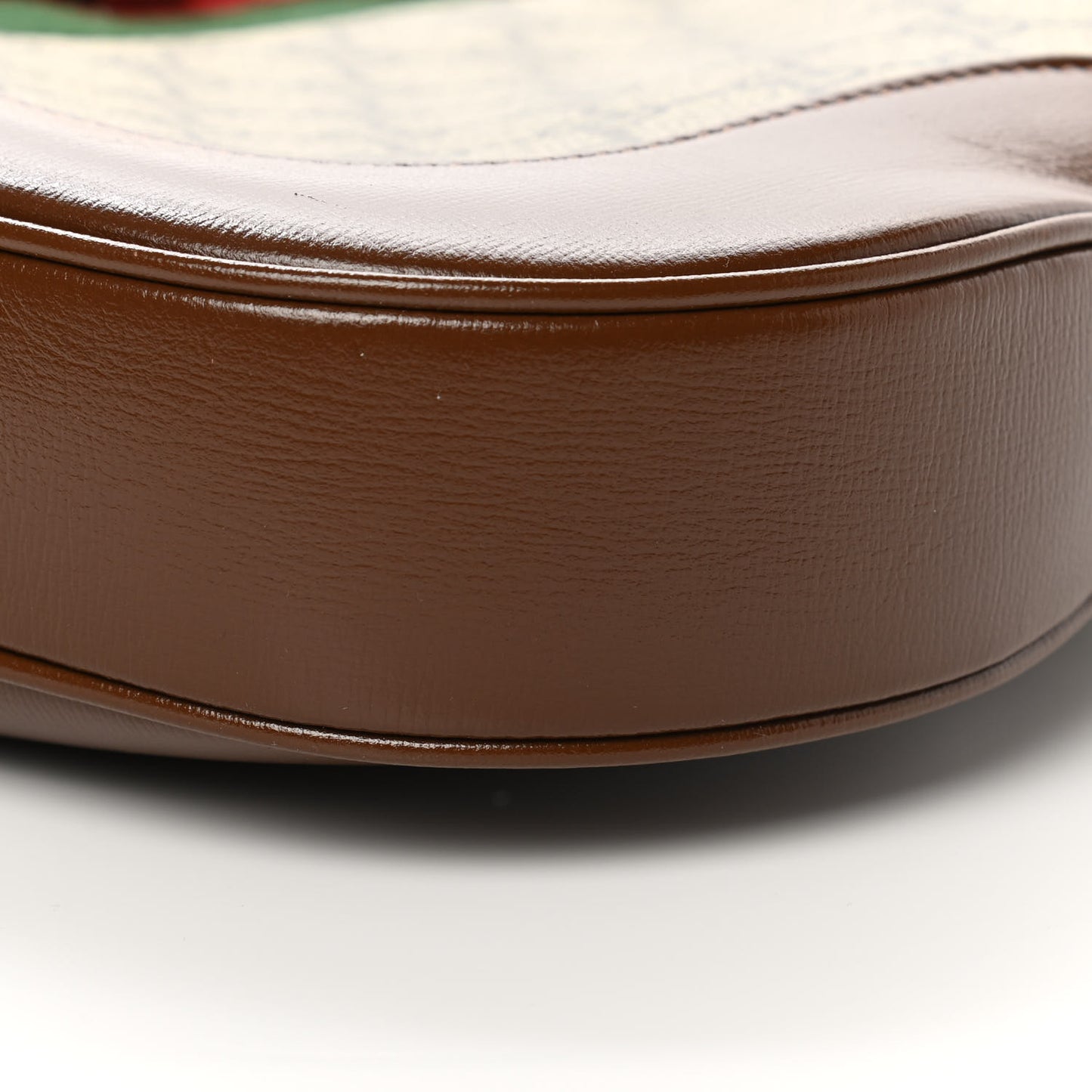 GG Supreme Monogram Azalea Calfskin Web Medium Jackie 1961 Hobo Beige Ebony Brown Sugar