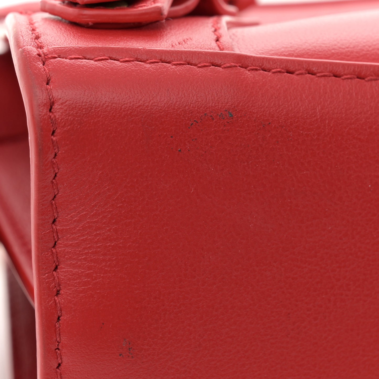 Smooth Calfskin Neo Classic Brass Hardware Mini City Red