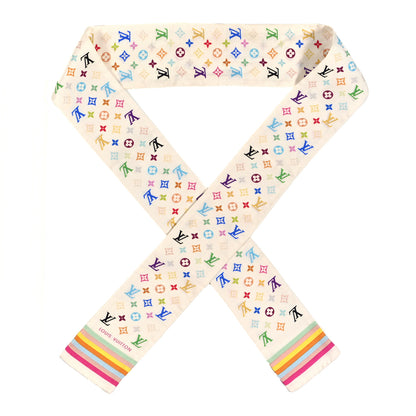 Louis Vuitton Silk Monogram Multicolor Bandeau White 1 of 4