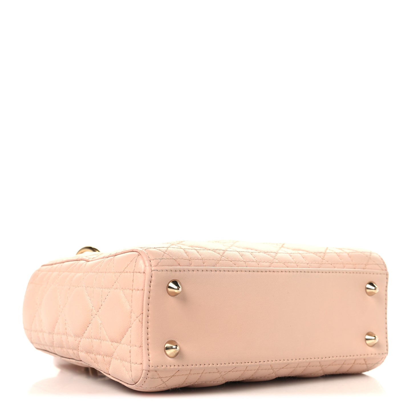 Lambskin Cannage Small Lucky Badges My Lady Dior Light Pink