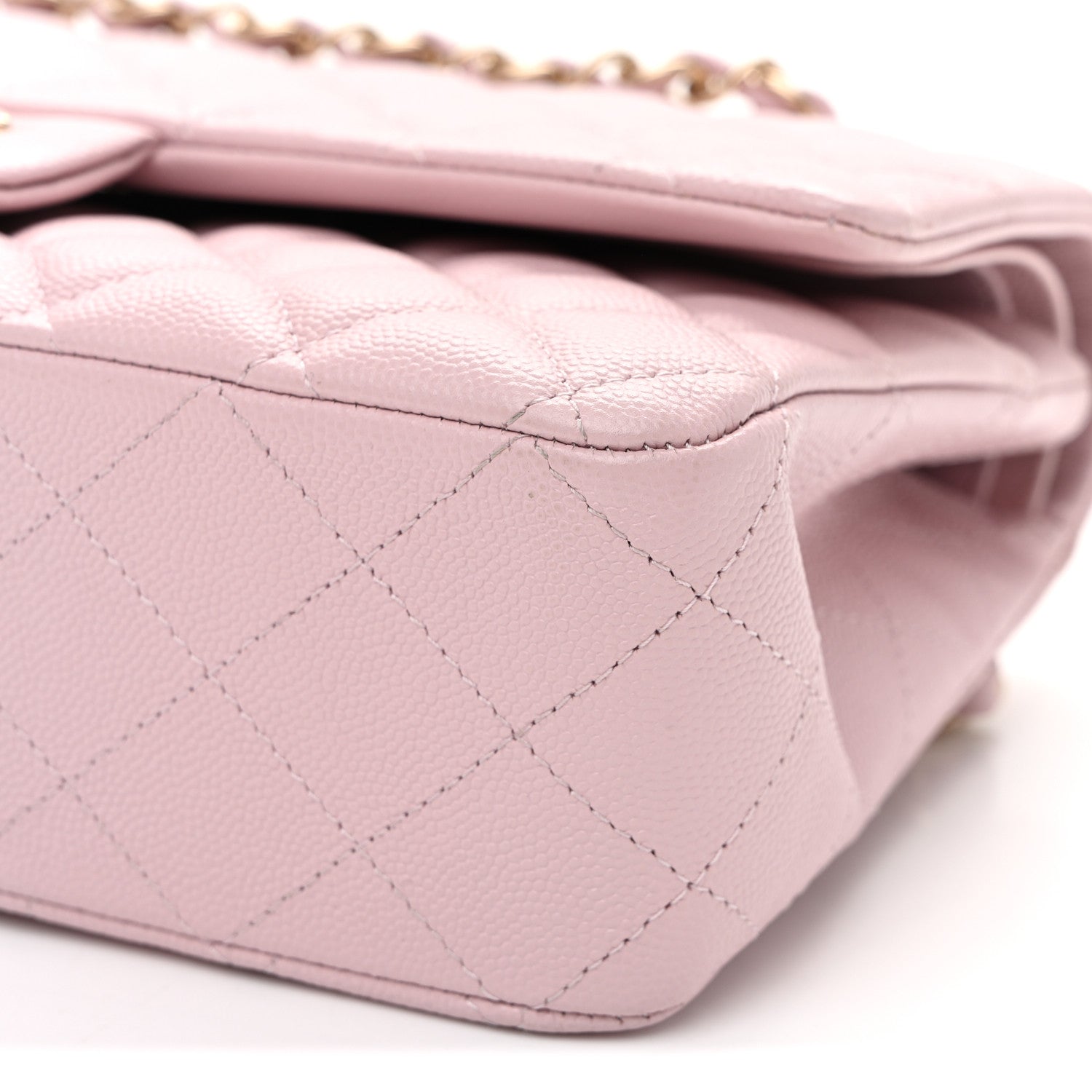Chanel Caviar Quilted Medium Double Flap Light Pink 10 of 11
