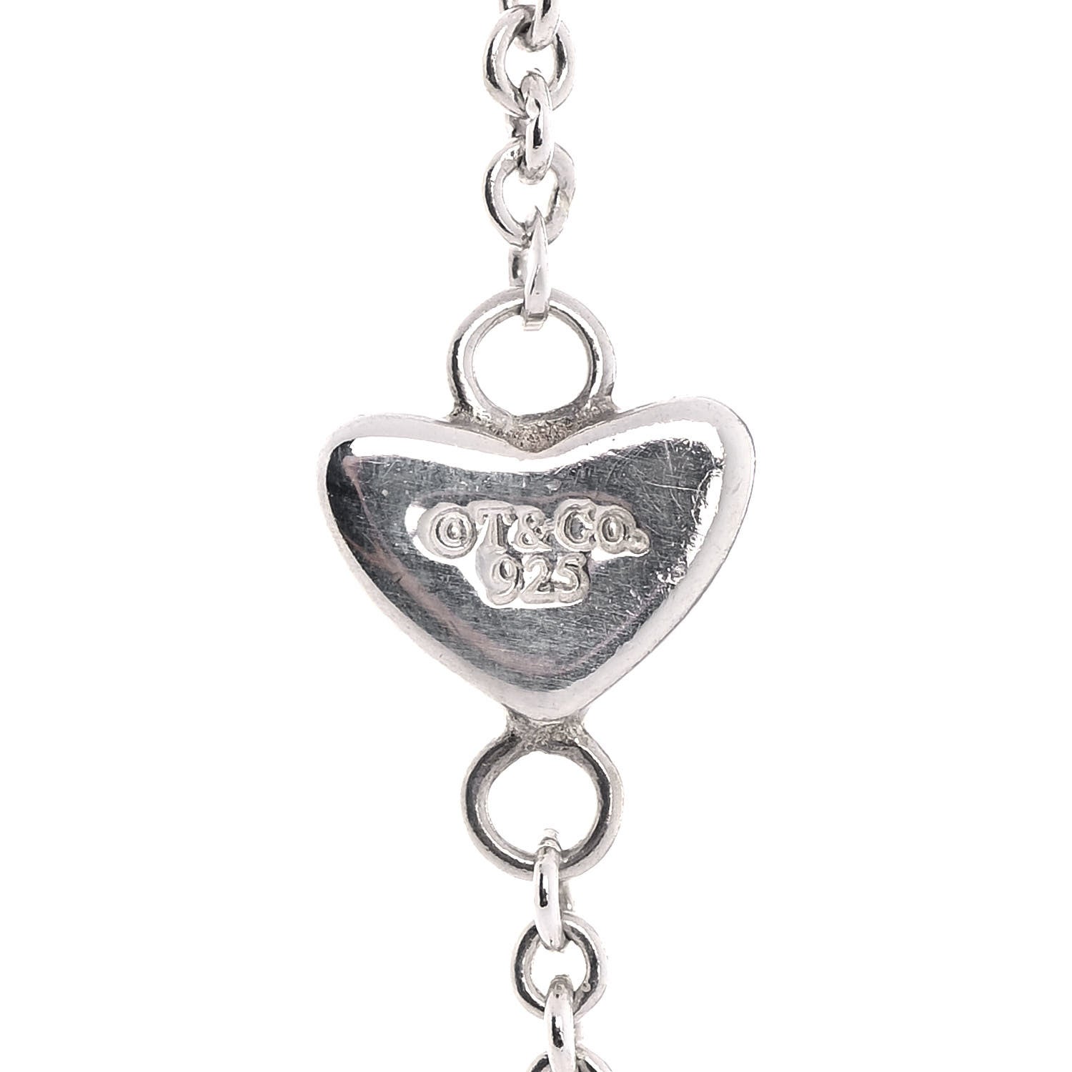 Tiffany Sterling Silver Heart Lariat Necklace 3 of 5