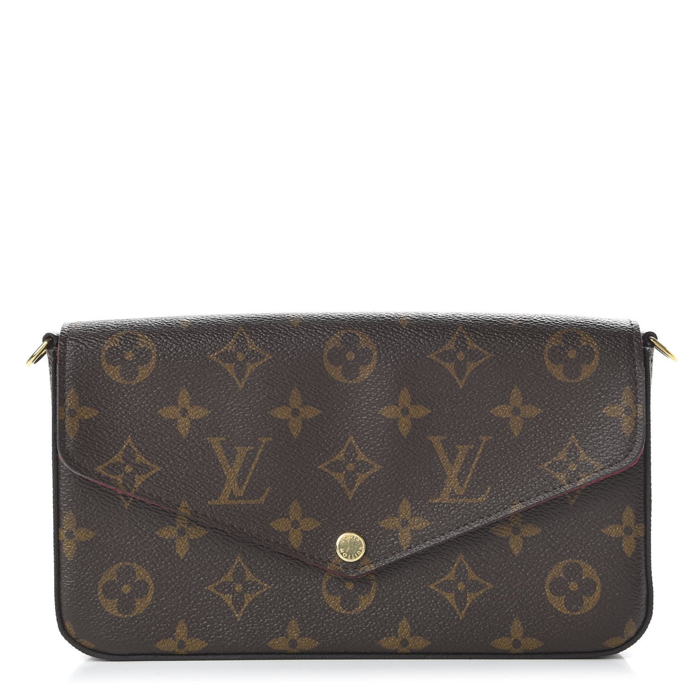 Monogram Pochette Felicie Chain Wallet Fuchsia