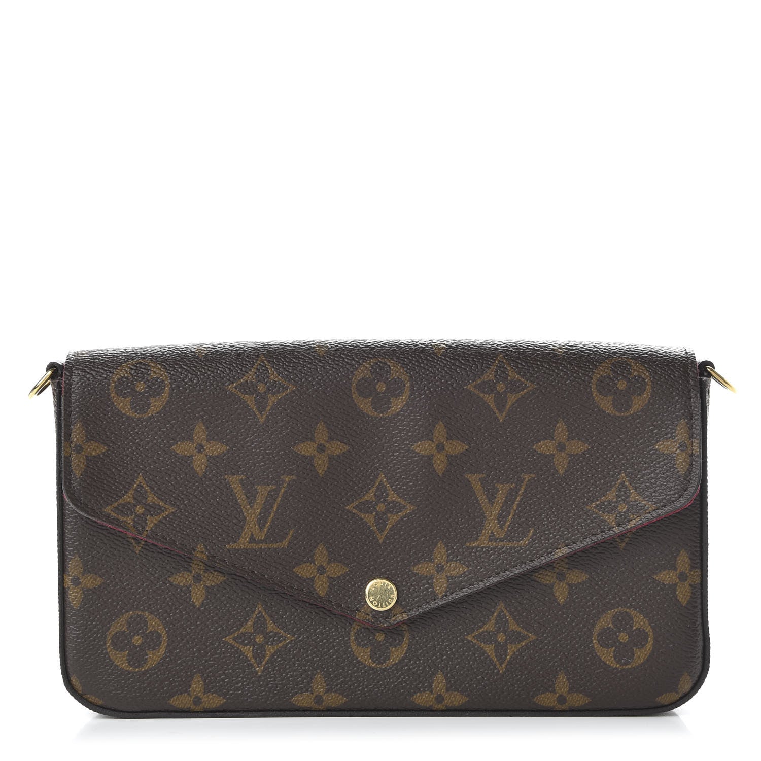 Louis Vuitton Monogram Pochette Felicie Chain Wallet Fuchsia 1 of 11