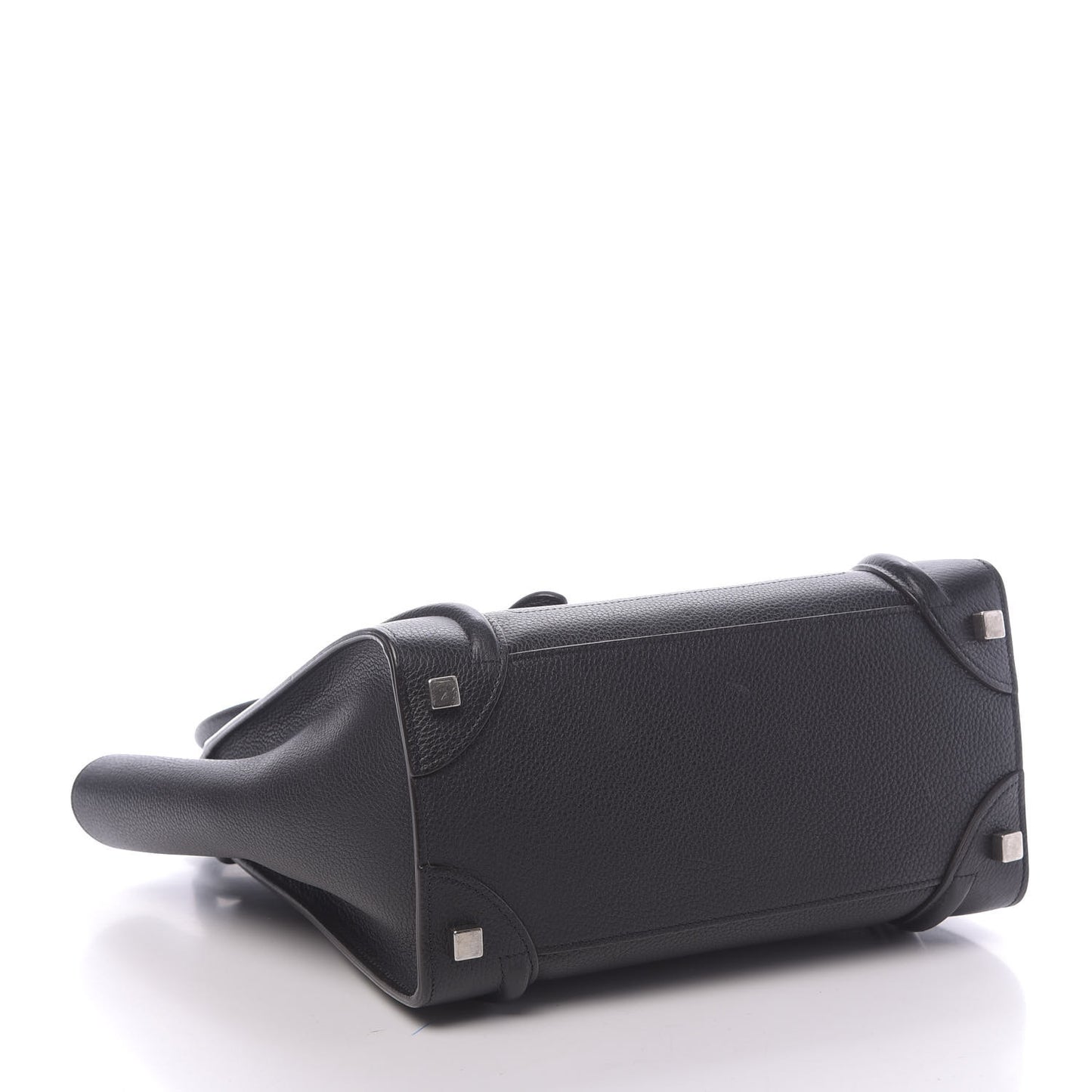 Drummed Calfskin Micro Luggage Black