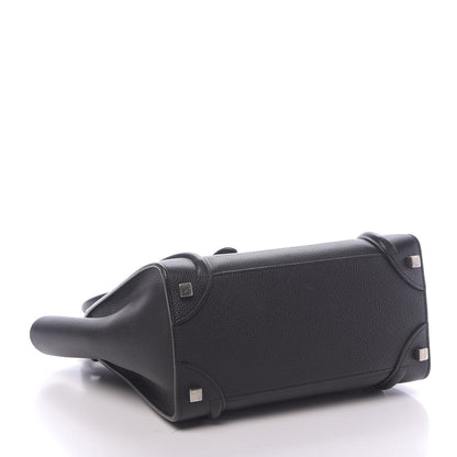 Celine Drummed Calfskin Micro Luggage Black 4 of 12