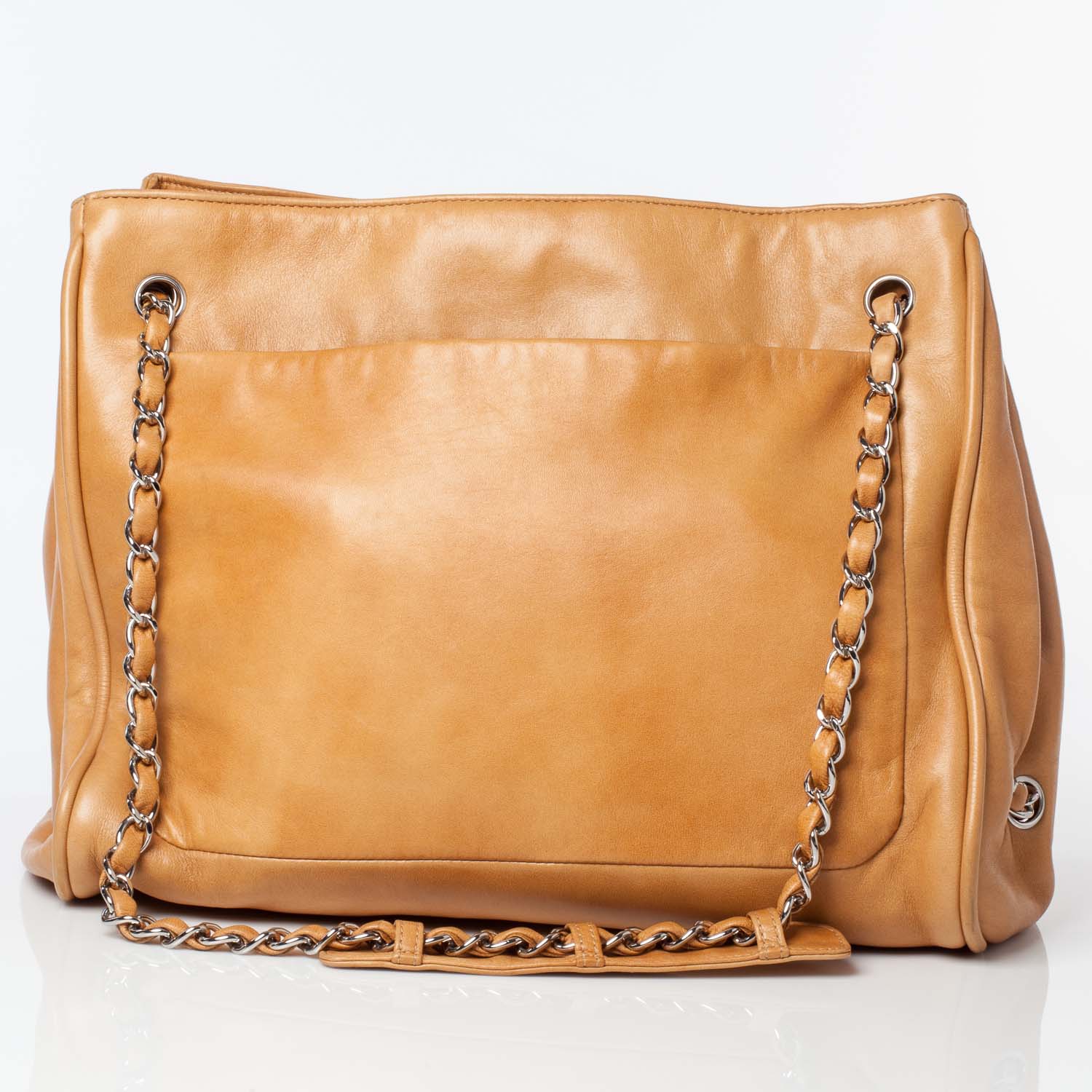 Chanel Leather Diagonal Ligne Large Tote Dark Beige 6 of 11