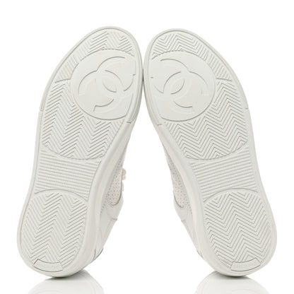 Chanel Calfskin Womens CC Sneakers 36.5 White 5 of 10