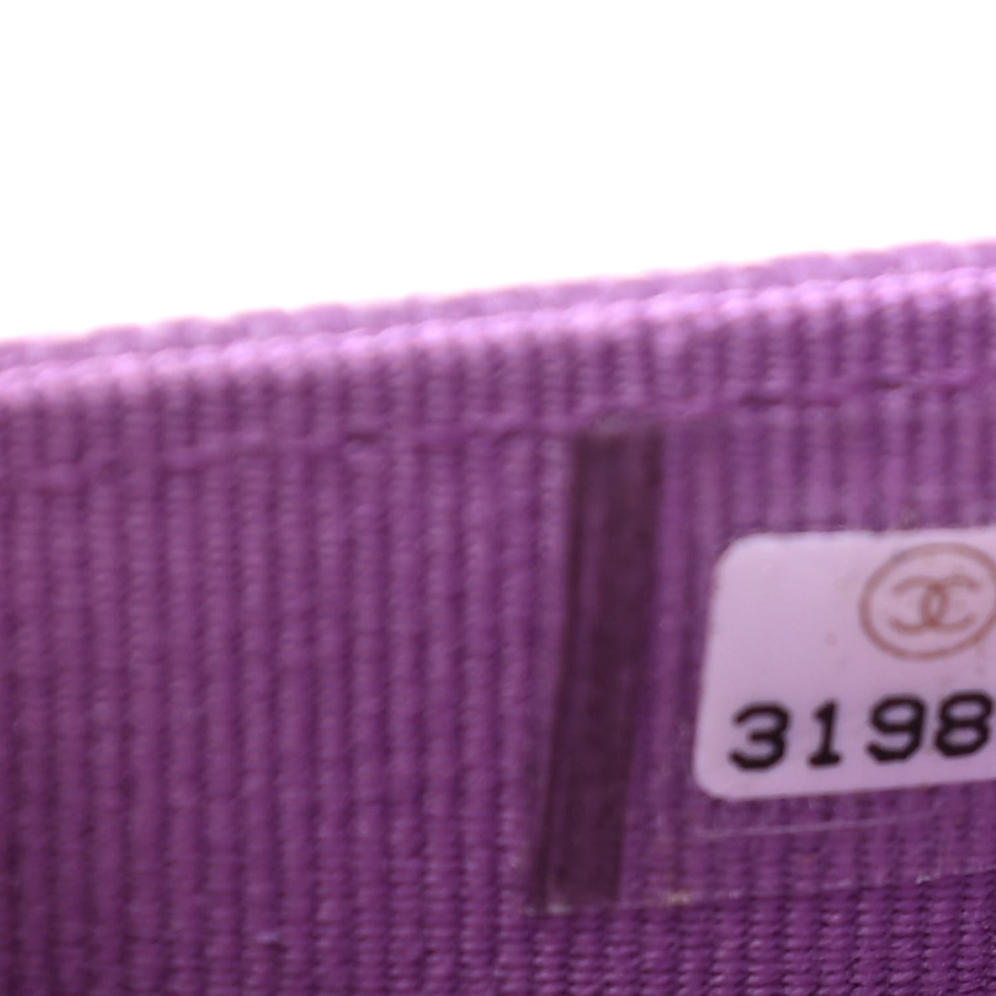 Caviar Quilted Flap Card Holder Wallet Purple