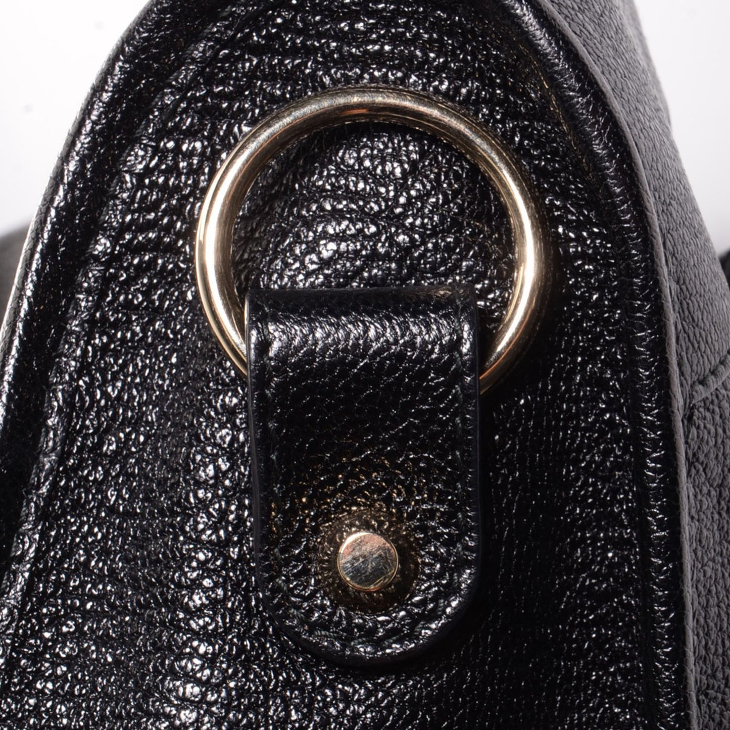Chevre Gold Metallic Edge Hardware City Black
