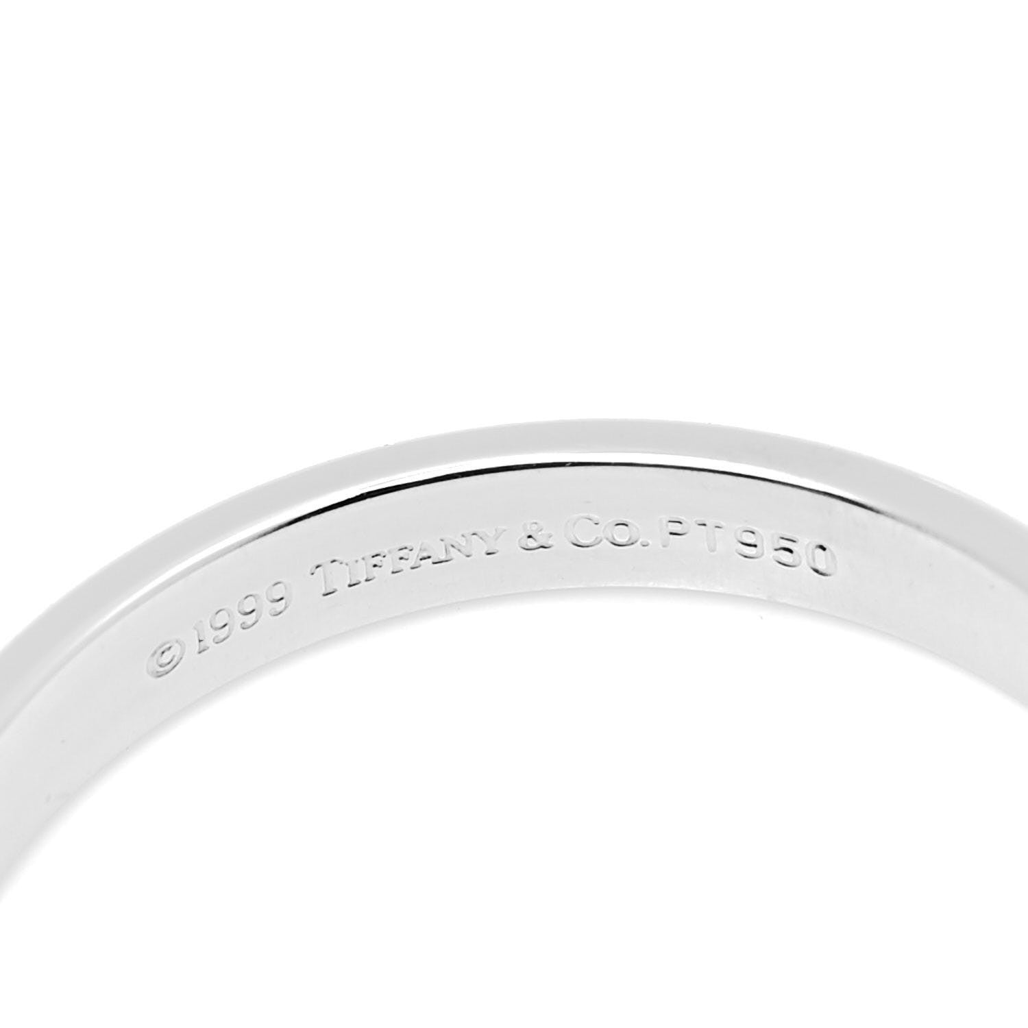 Tiffany Platinum 3mm Classic Wedding Band Ring 61 9.5 4 of 5