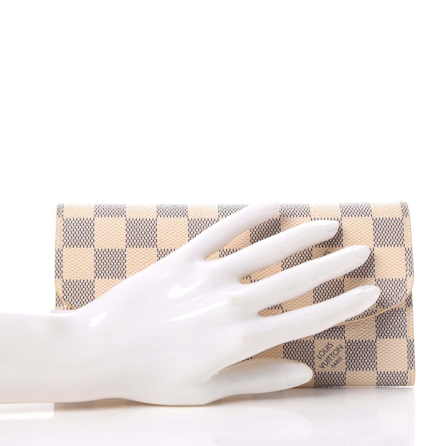 Louis Vuitton Damier Azur Emilie Wallet Rose Ballerine 2 of 7