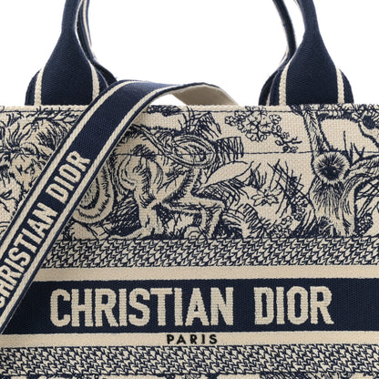 Christian Dior Calfskin Dioriviera Toile De Jouy Small Book Tote With Strap Blue Multicolor 8 of 11