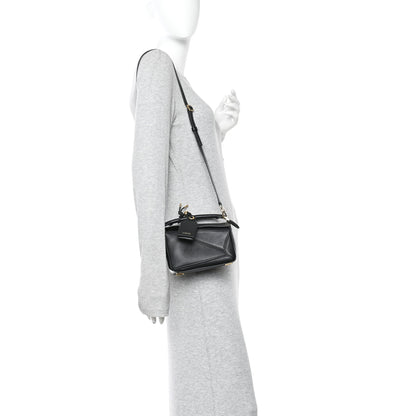 Loewe Nappa Lambskin Featherlight Mini Puzzle Bag Black 2 of 9