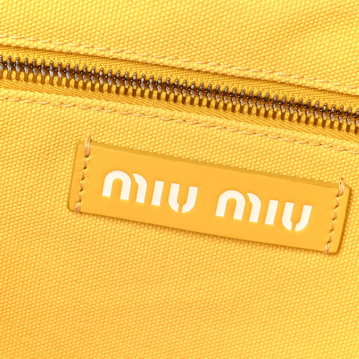Canvas Calfskin Shopping Tote Yellow