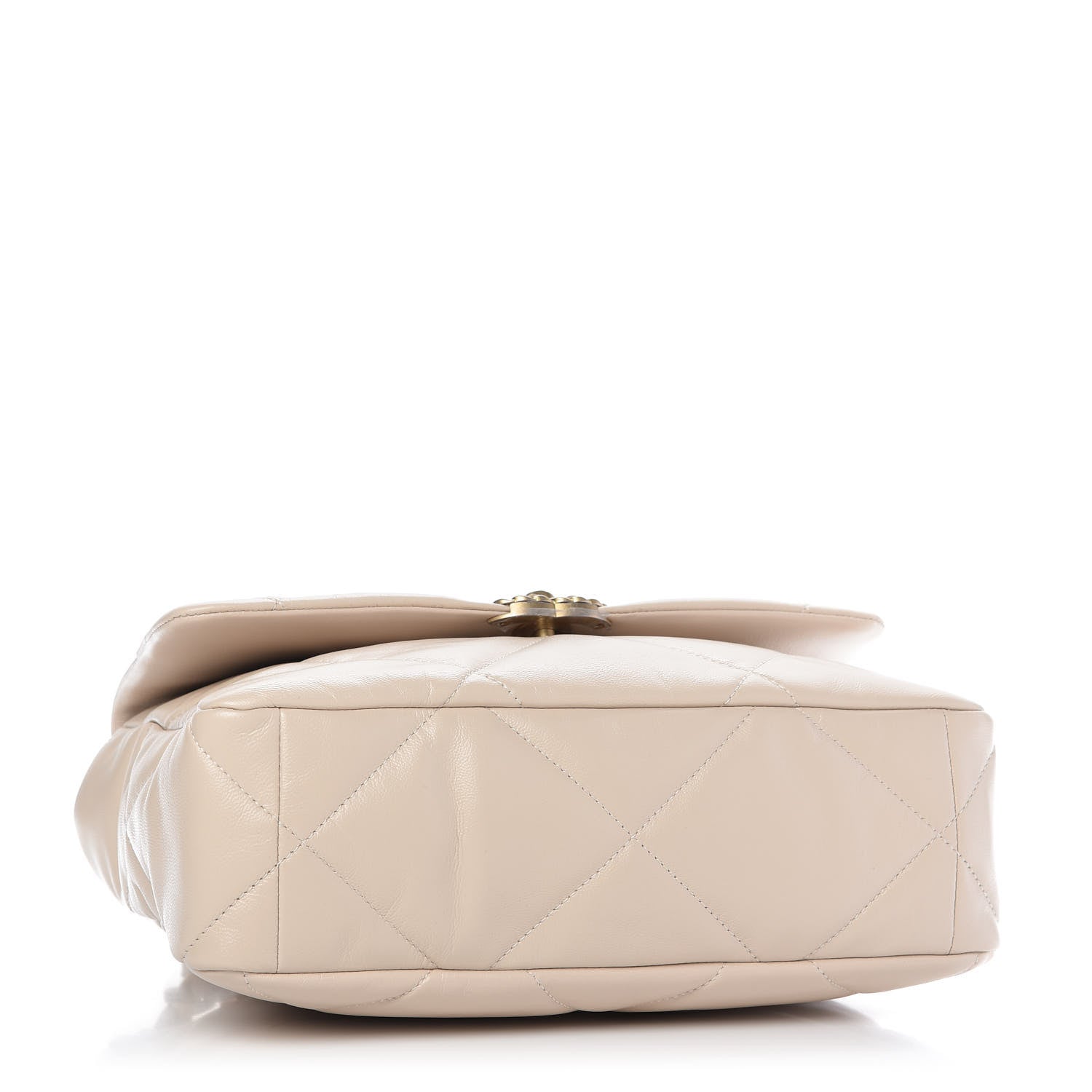 Chanel Goatskin Quilted Large Chanel 19 Flap Beige 4 of 11