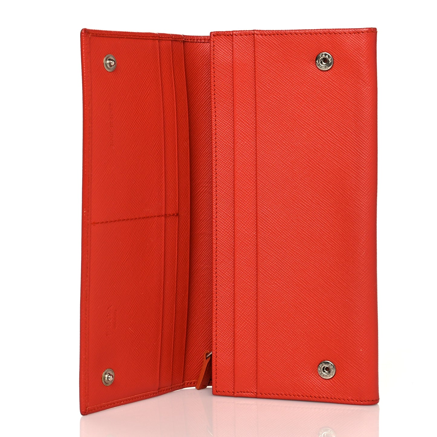 Saffiano Triangle Continental Flap Wallet Peonia