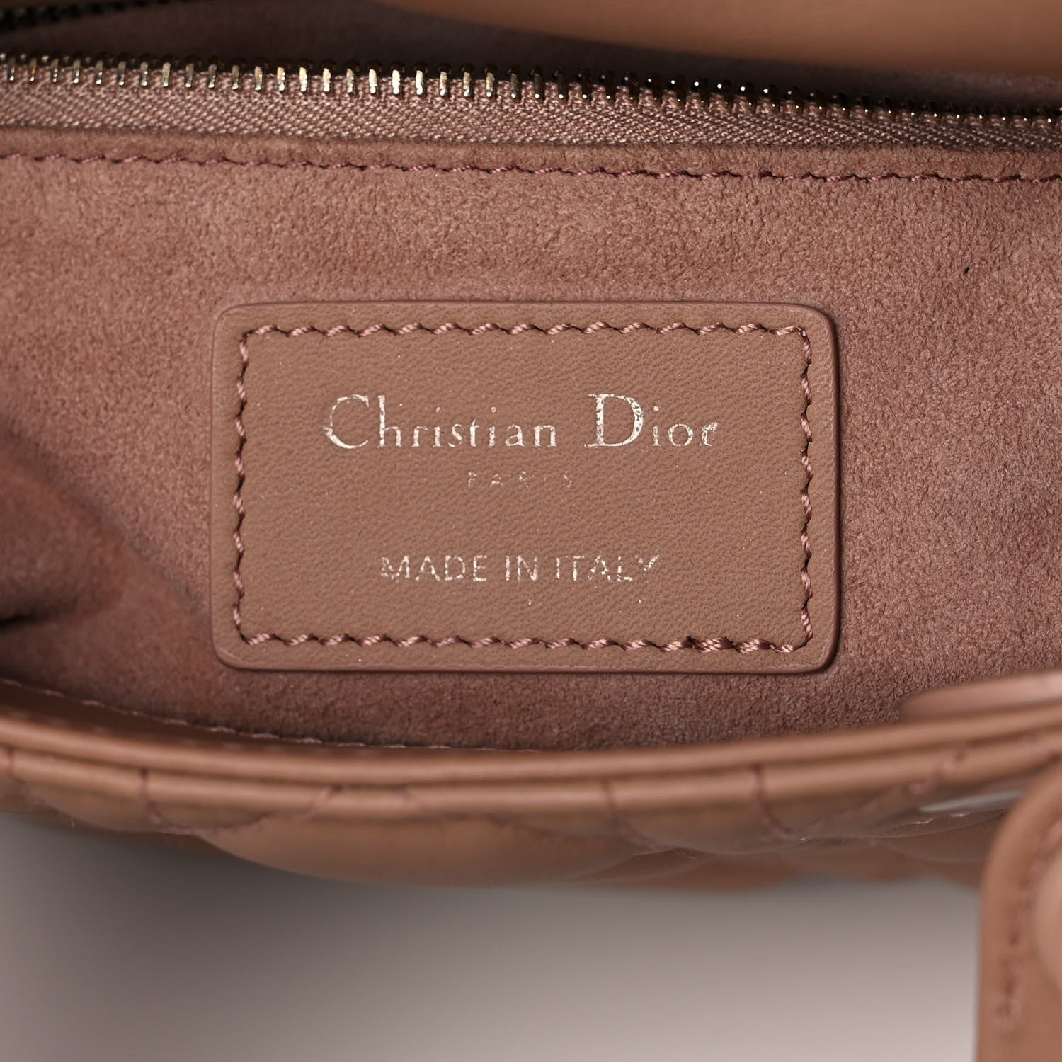 Christian Dior Ultra Matte Calfskin Cannage Mini Lady Dior Light Beige 6 of 15