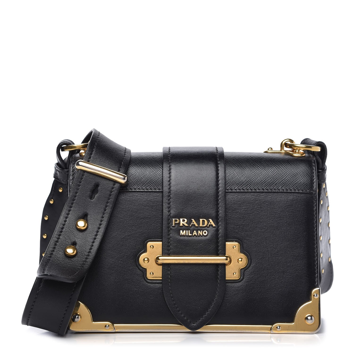 Prada City Calf Saffiano Cahier Bag Black 1 of 9
