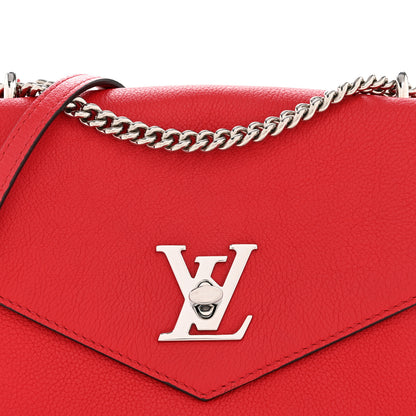 Louis Vuitton Soft Calfskin Mylockme Chain Bag BB Rubis 8 of 12