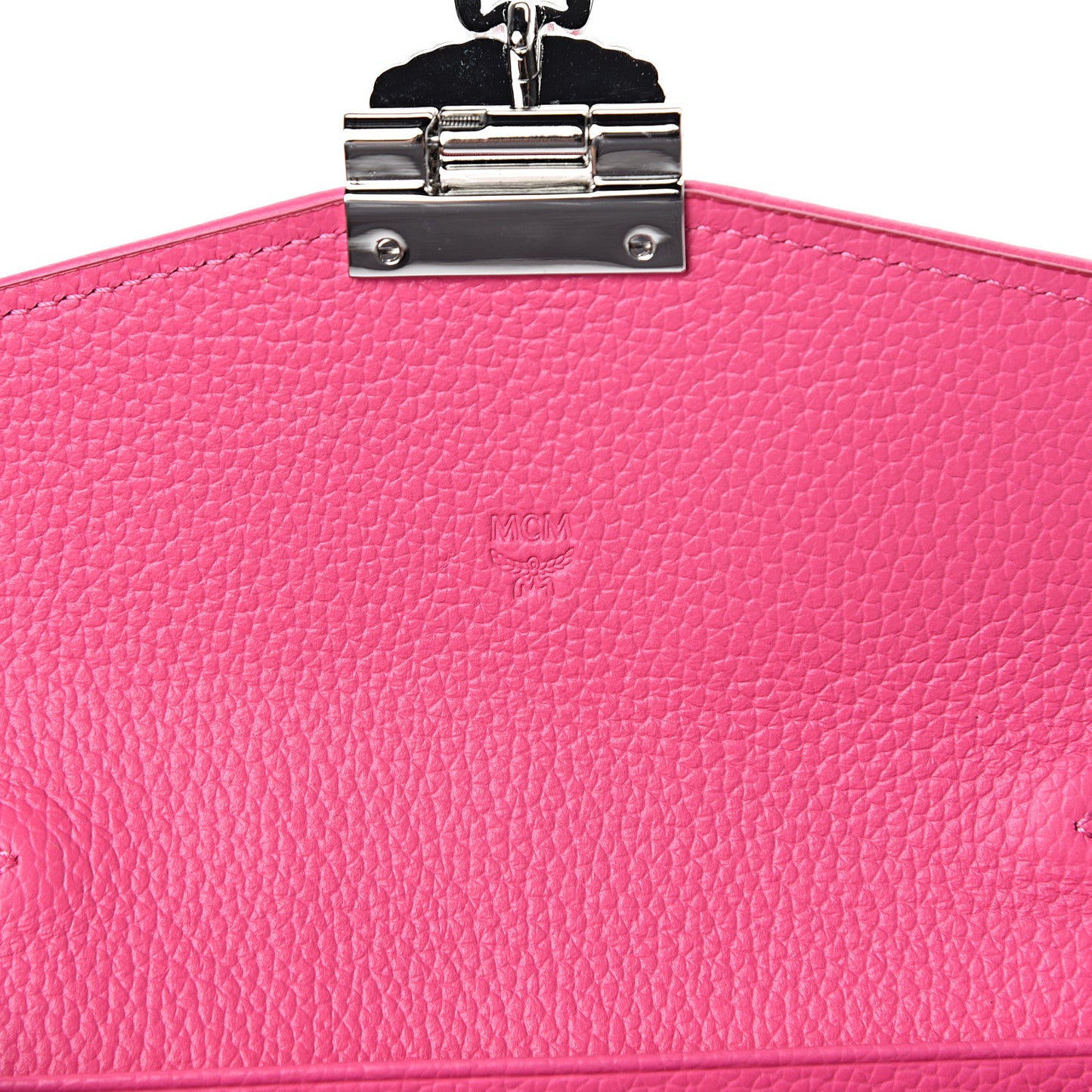 Calfskin Large Patricia Wallet On Chain Pink