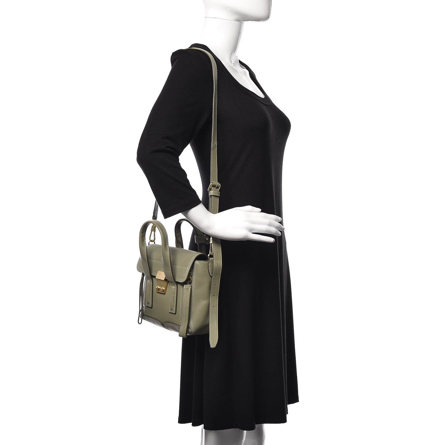 3.1 Phillip Lim 3.1 Calfskin Mini Pashli Satchel Sage 2 of 12