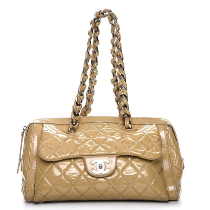 Chanel Patent Quilted Day Glo Flap Bag Beige 1 of 18