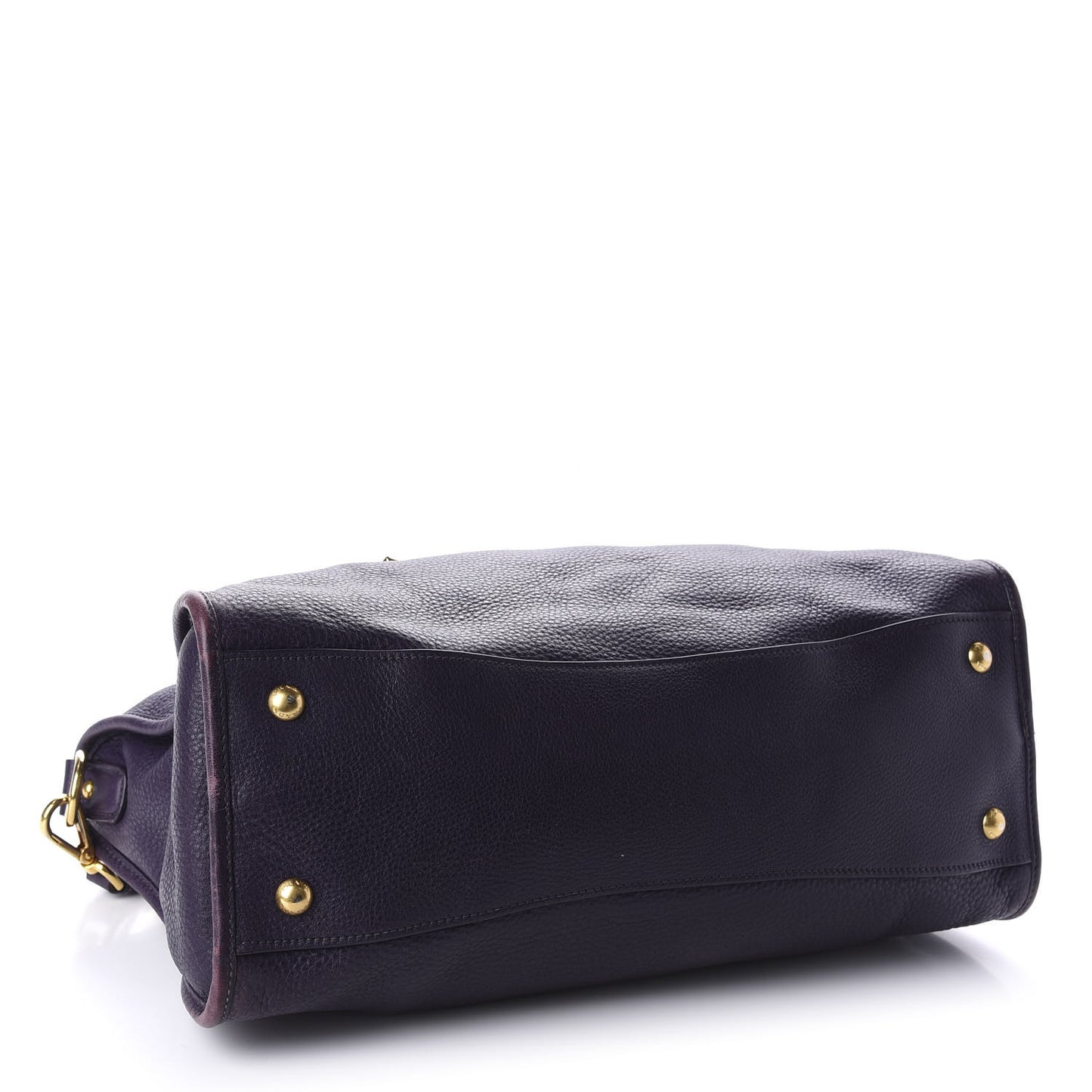 Vitello Daino Shopping Satchel Uva