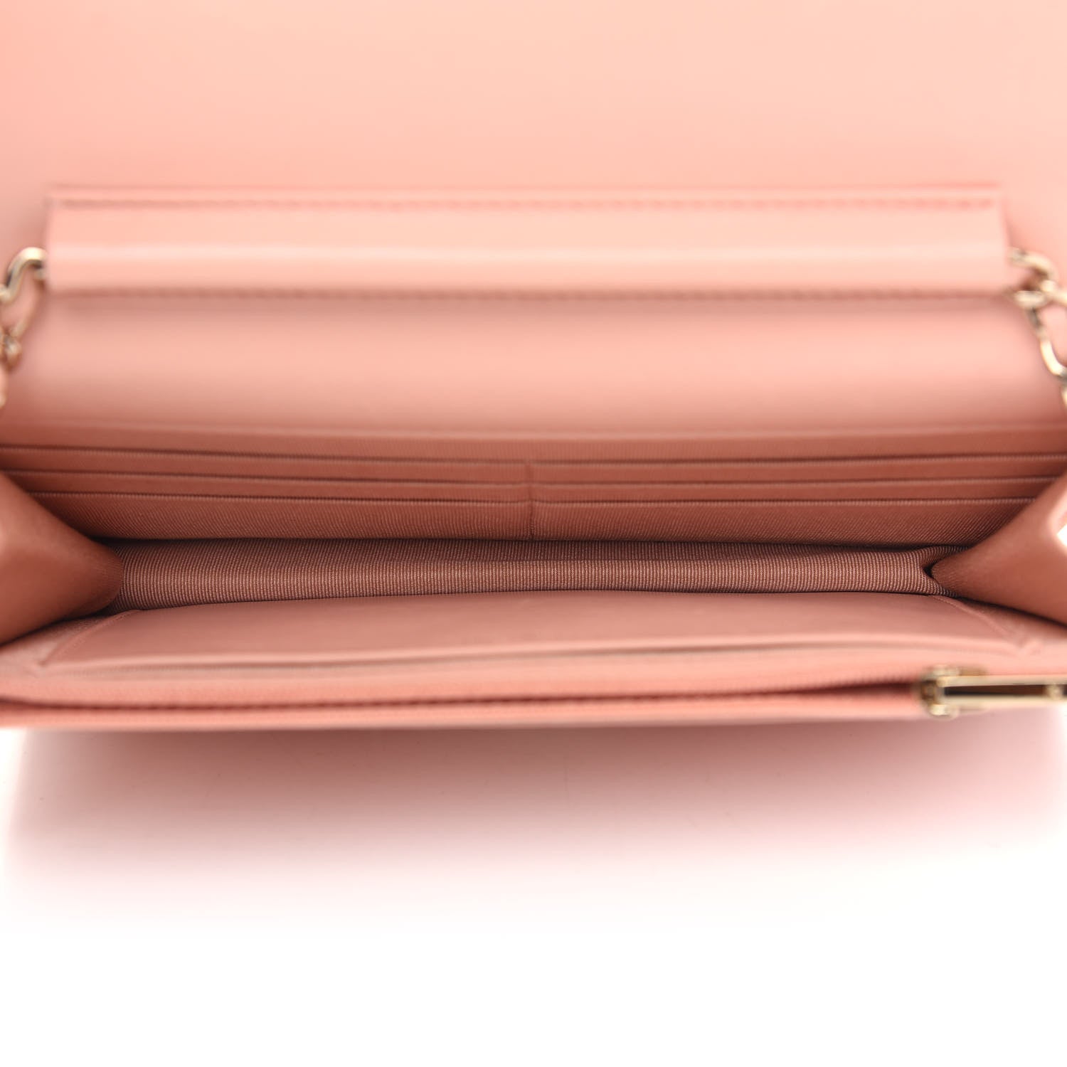 Chanel Lambskin Quilted Wallet on Chain WOC Pink 5 of 12