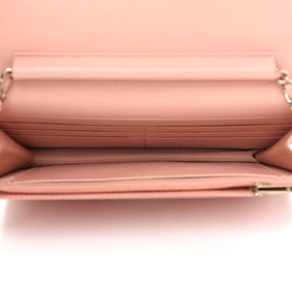 Chanel Lambskin Quilted Wallet on Chain WOC Pink 5 of 12