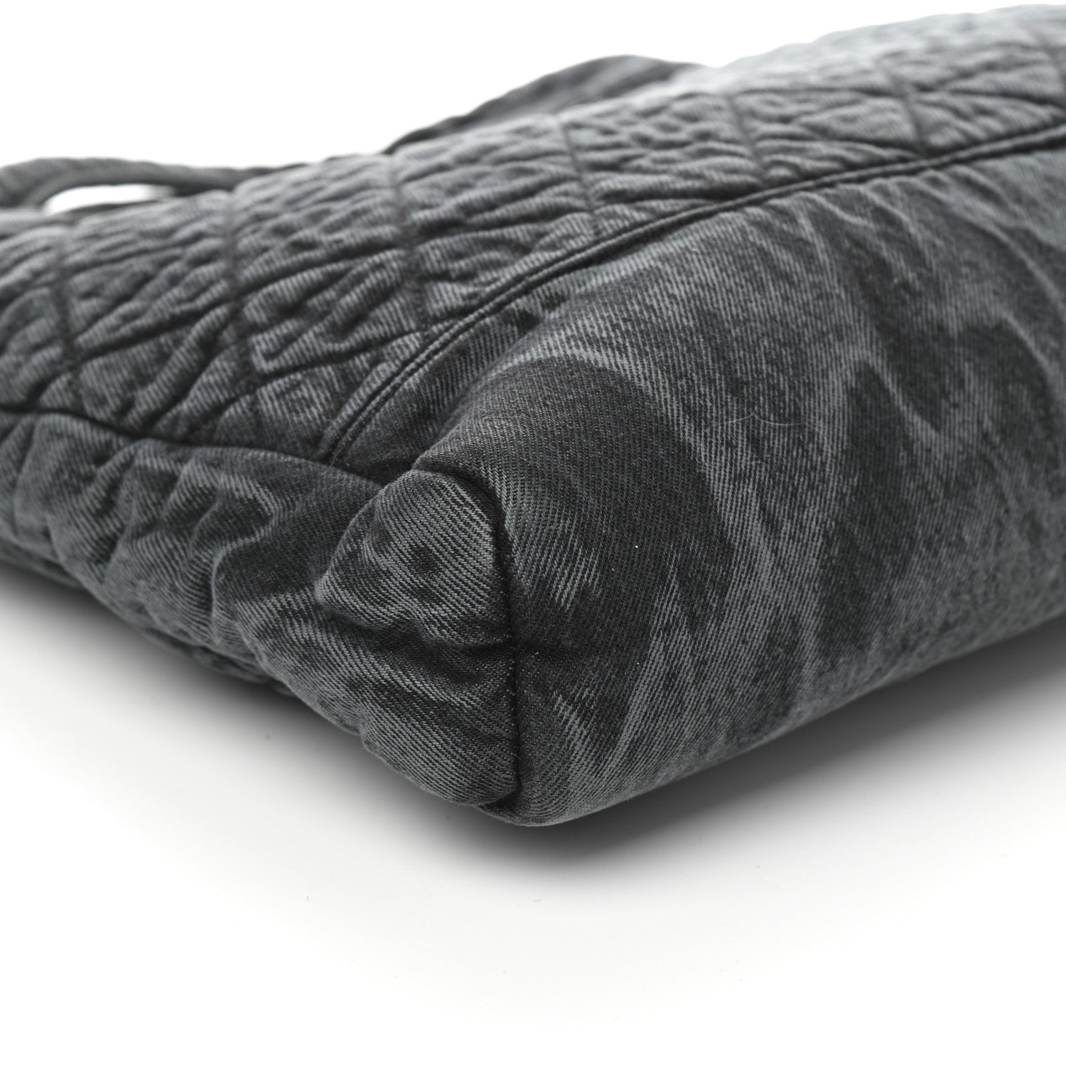 Chanel Denim Quilted 31 Denimpression Shopping Bag Grey Black 9 of 10