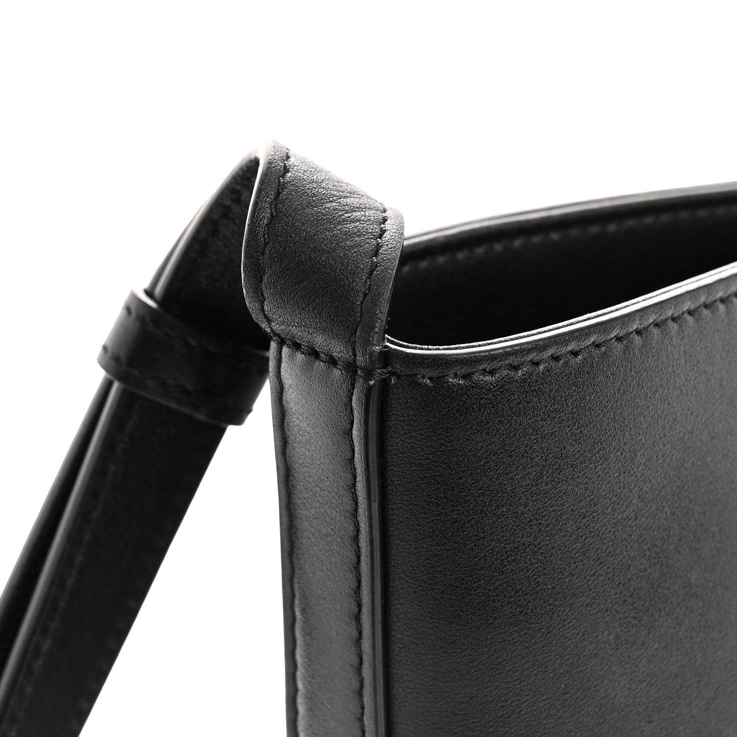 Celine Smooth Calfskin Small Cuir Triomphe Bucket Bag Black 12 of 14