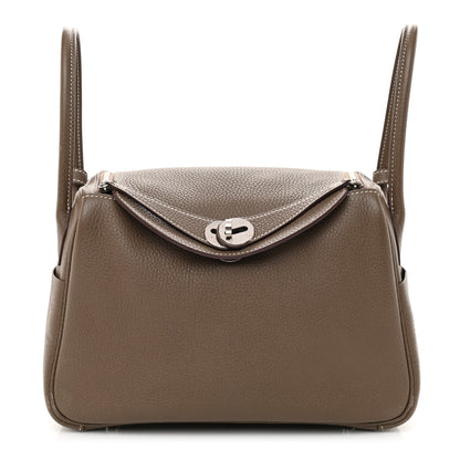 Hermes Taurillon Clemence Lindy 26 Etoupe 1 of 12