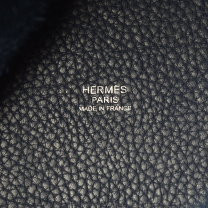 Hermes Taurillon Clemence Picotin Lock 18 PM Bleu Abysse 6 of 11