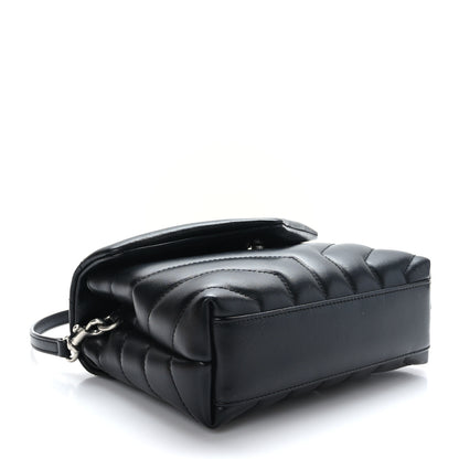 Saint Laurent Calfskin Y Quilted Monogram Toy Loulou Crossbody Bag Black 4 of 10